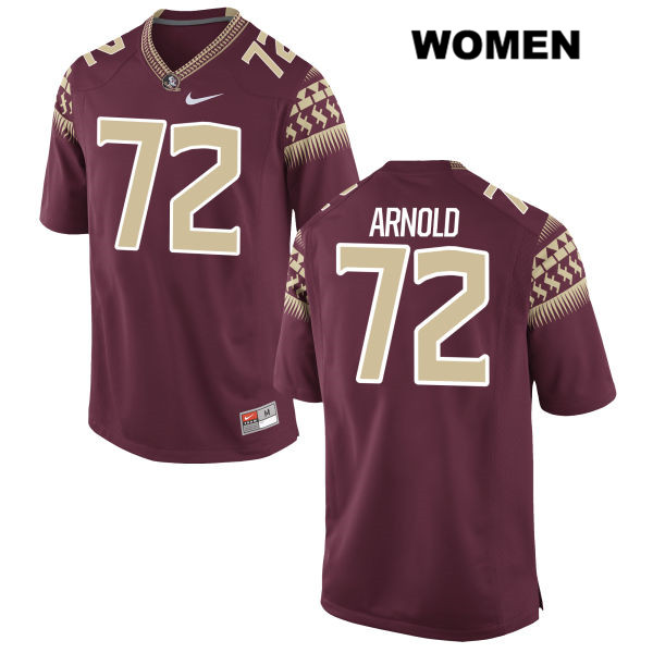 Women's NCAA Nike Florida State Seminoles #72 Mike Arnold College Red Stitched Authentic Football Jersey JOP2769TS